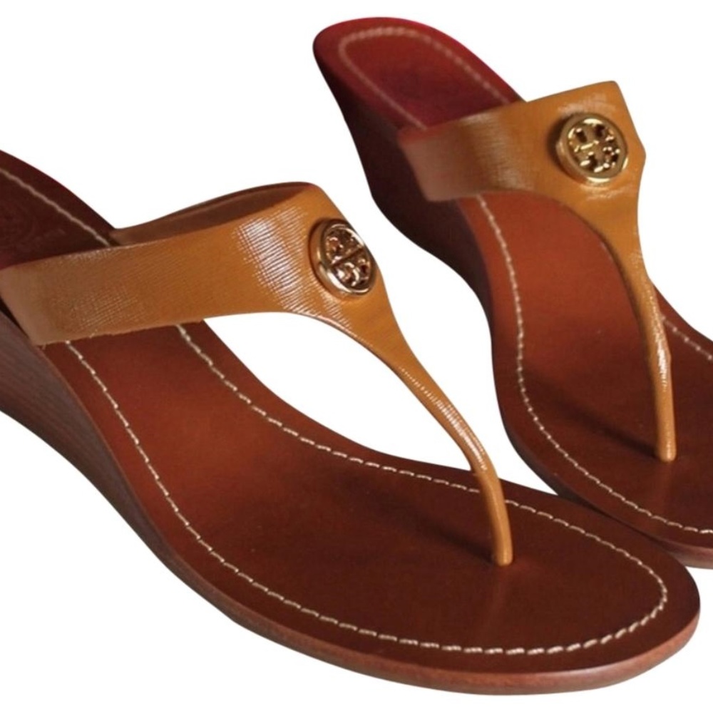 Tory Burch Cameron Wedge Sandal Royal Tan